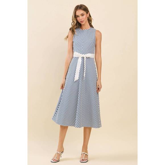 TCEC Stripe Midi Dress main image 1